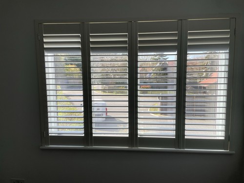 Three white wooden - three, shutter