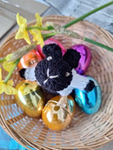 Hand knitted bunny - bunny, rabbit