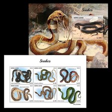 Snakes MNH Stamps 2023 Sierra