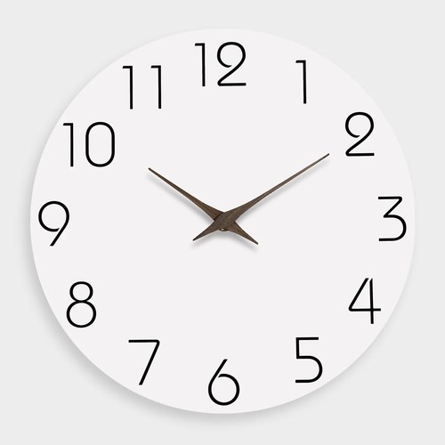 Silent wooden wall clock - silent,