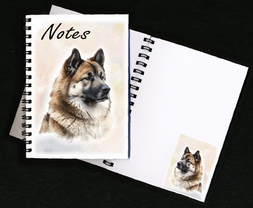 Akita dog notebook notepad - notebook/notepad, +