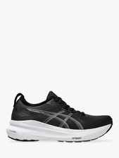 NEW Asics Women's Gel Kayano Lace-Up Sports Trainers Black/Pure Silver - Size 4