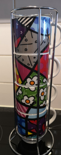 Stacking coffee mugs with - stacking,
