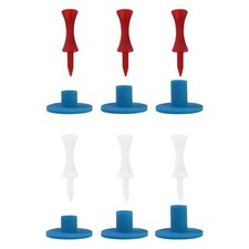 3 Pieces Golf Rubber Tees Holder for Driving Range Hitting Mats Practical 20mm