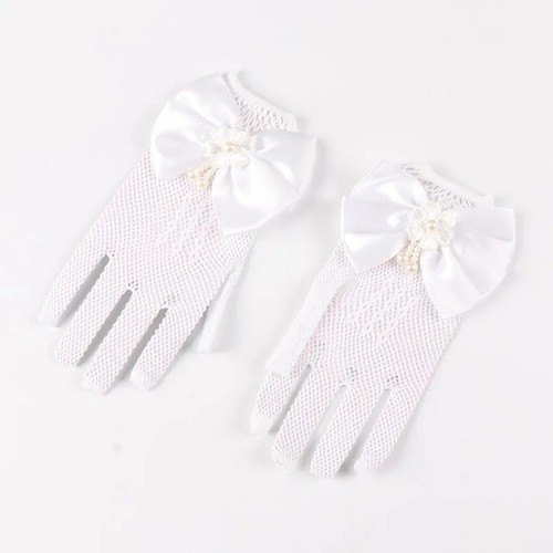 Pair kids lace pearl fishnet - pair,
