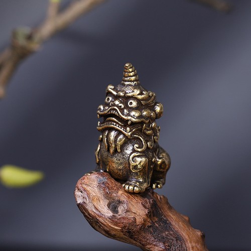 Golden brass kylin - golden,