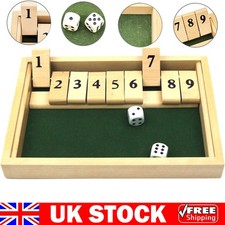 Wooden Dice Board Game Shut