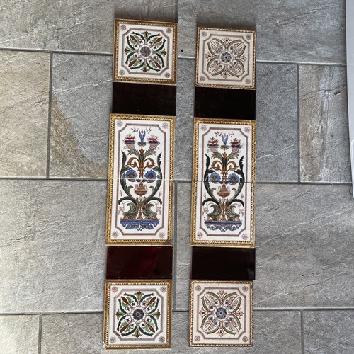 Victorian tile fireplace panel - victorian,
