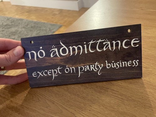 Lord the rings wooden - wooden, sign