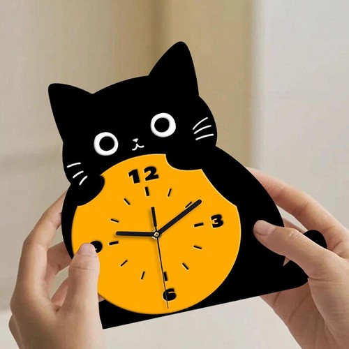 Cat table clock ornament - clock,