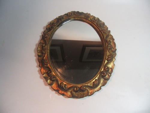 Vintage oval wall mirror - oval,