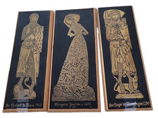 Vintage Set  3 Medieval Brass