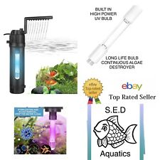 UV Fish Tank Filter - AQUARIUM INTERNAL FILTER WITH UV STERILISER upto800LPH