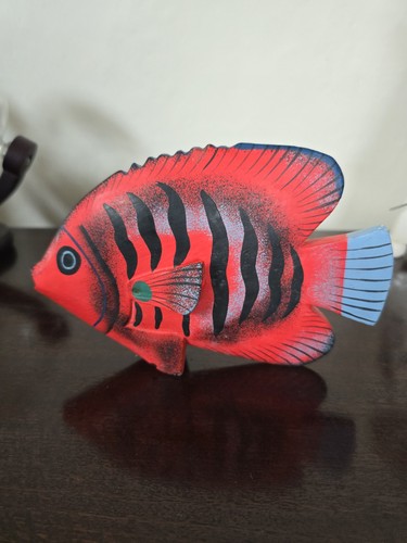 Vintage hand painted wooden - vintage,