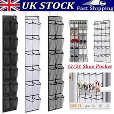 The Door Hanging Shelf Rack Storage Hook12/24 Pocket Shoe Holder Organiser Over