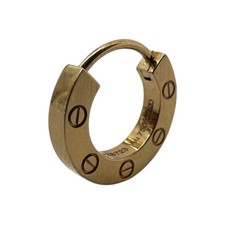 AUTH CARTIER LOVE EARRINGS 18K