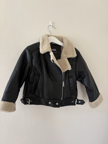 Zara girls faux leather and - zara,