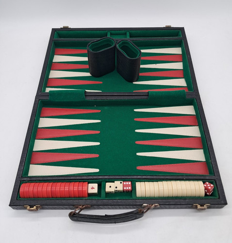 Vintage travel backgammon set - travel,