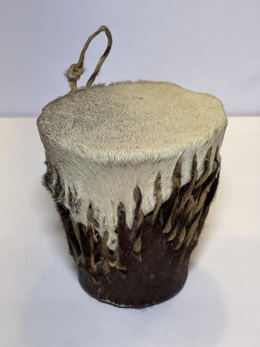 African goat skin rattle - african,