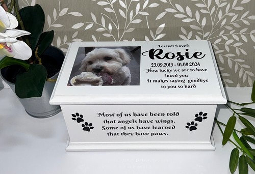 Personalised pet ashes casket - pet,