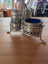 Antique E.P.N.S. Cruet Set by Apex, c. 1900