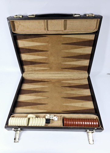 Vintage backgammon game - game, in