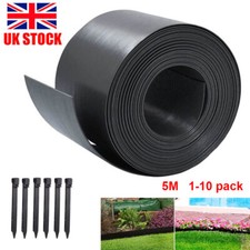 5 - 50 Meter Flexible Garden Border Lawn Grass Path Edging Wall W/ Plastic Pegs