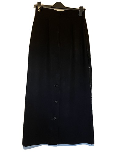 Long black straight skirt - long, back