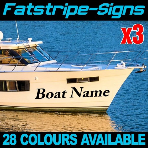Personalised boat name - personalised, x3