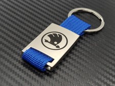 Skoda Canvas & Metal Keyring