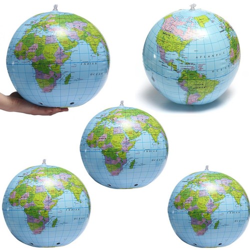 40cm inflatable globe world - 5x,