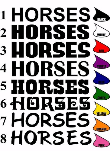 Horses decals large vinyl - horses,