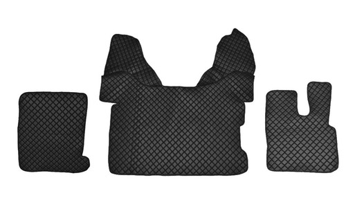 Black floor mats eco leather - floor,
