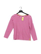 Lazy Jacks Women's Top UK 12 Pink 100% Cotton Basic
