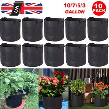 10 Pack Large Plant Grow Bags Potato Fruit Vegetable Garden Planter Growing Bag