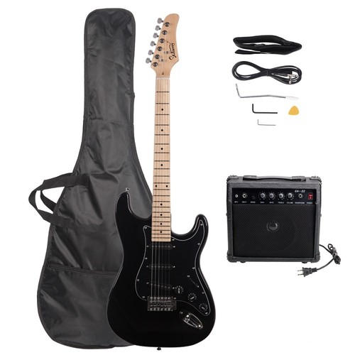 Black gst electric guitar - black,