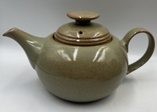 Denby Camelot Teapot Olive Green H 5.5” Retro Vintage Vgc
