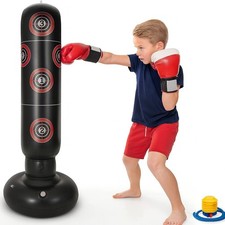 Inflatable Punching Bag for Kids 47-66 Freestanding Bop Bag Toy Karate Gift