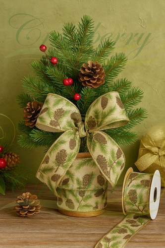 Christmas ribbon 63mm - christmas, wide