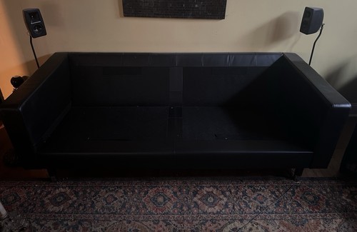 Ikea morabo sofa black - morabo, leather