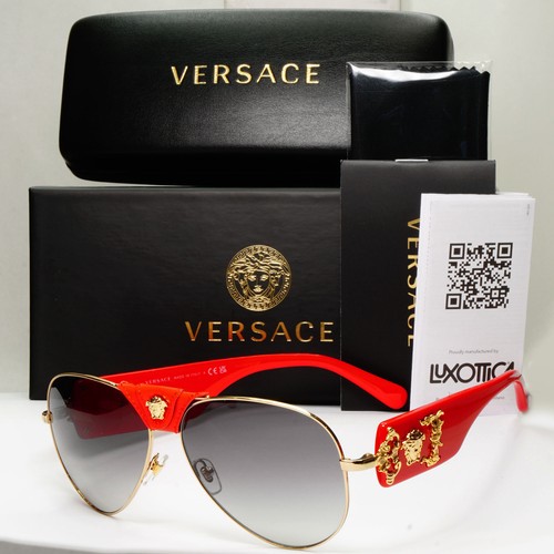 Versace sunglasses red gold - red,