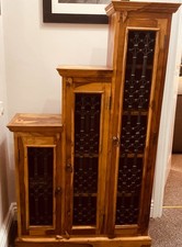 3 TIER SHEESHAM INDIAN WOOD STORAGE CABINET...STUNNING