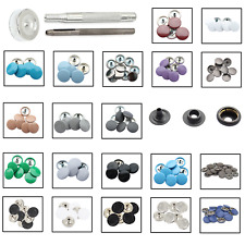 Metal Press Stud Fastener Snap Button Punch Tool for Leather Jacket Repair Kit