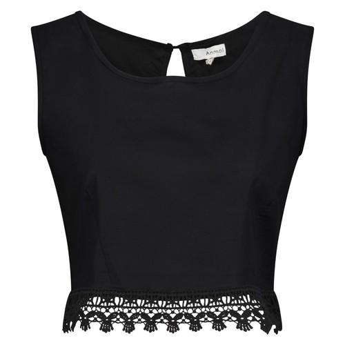 Black cropped crop top anmol - cropped,