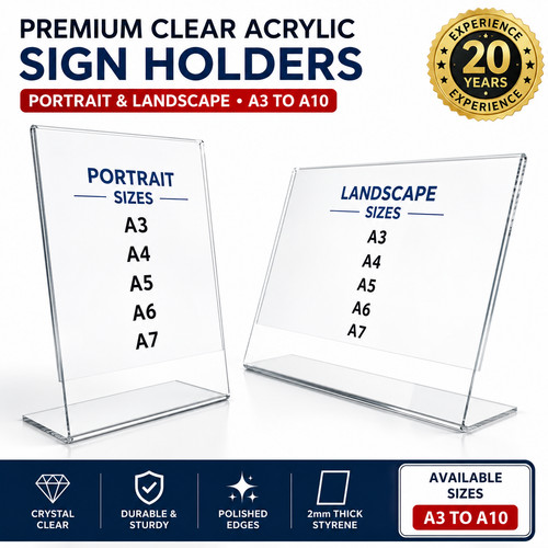Acrylic counter poster - acrylic,