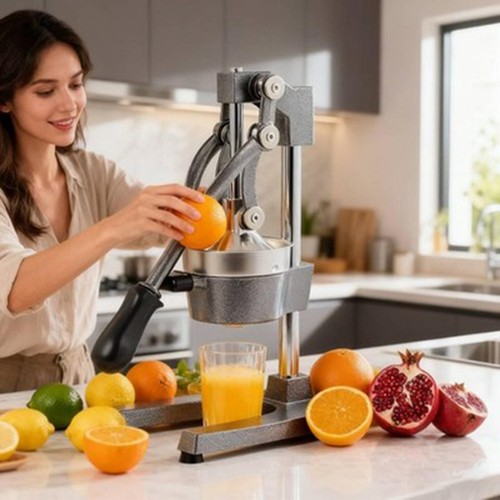 Hand press juicer manual - hand, fruit