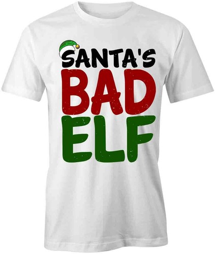 Santa bad elf tshirt tee - elf,