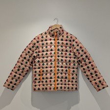 Orla Kiely Regatta Down Jacket Pink Tiny Elms Print Size 10