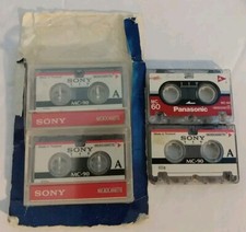Sony + MC-60 & 90 Micro Cassette Tapes Discontinued 2-Used 60 Min & 2-New 90 Min