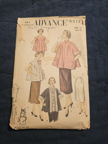 Vintage advance pattern 6512 - pattern,